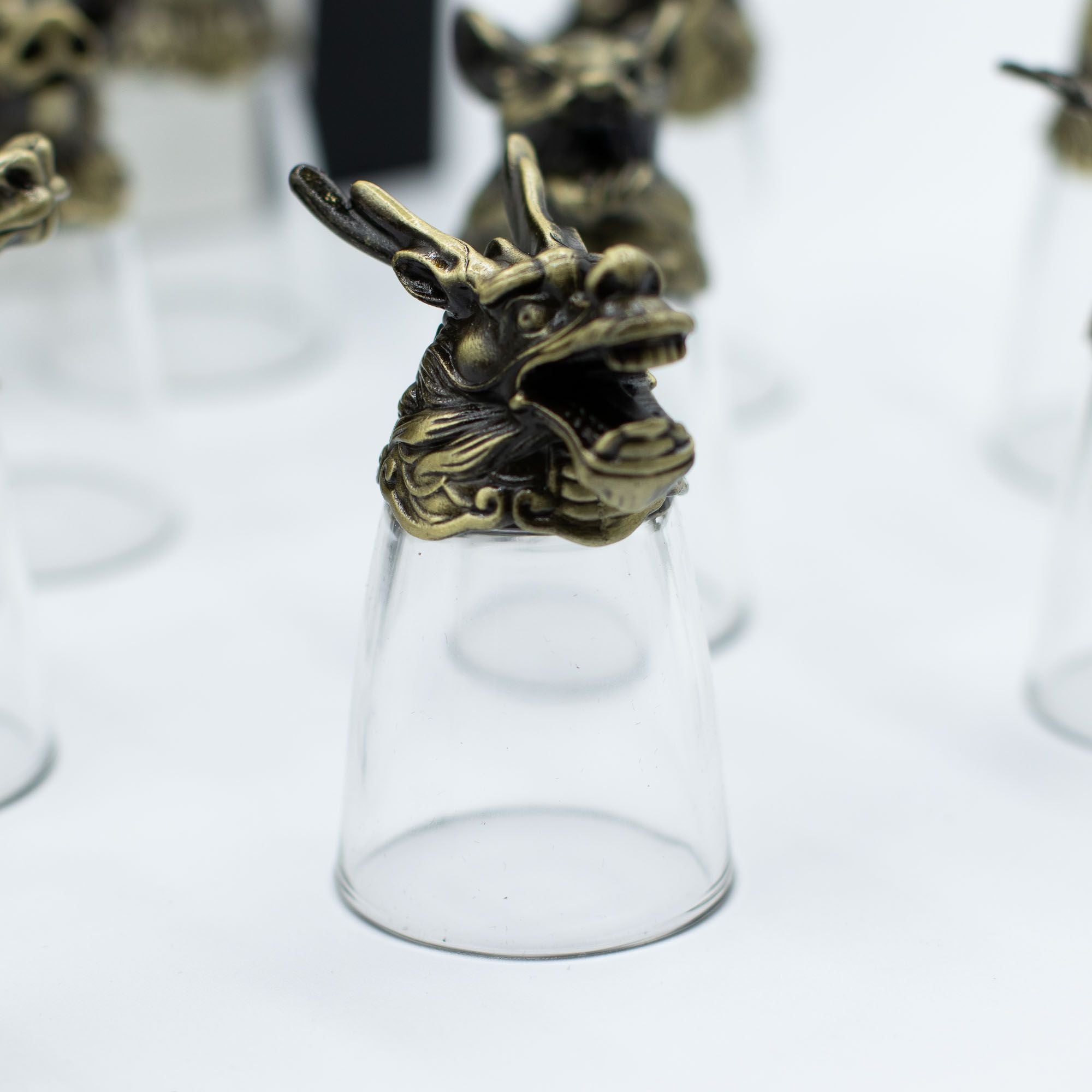 Vasos de chupito Bottom Up (25ml) - Bosque y Criaturas Místicas - Bronce Antiguo