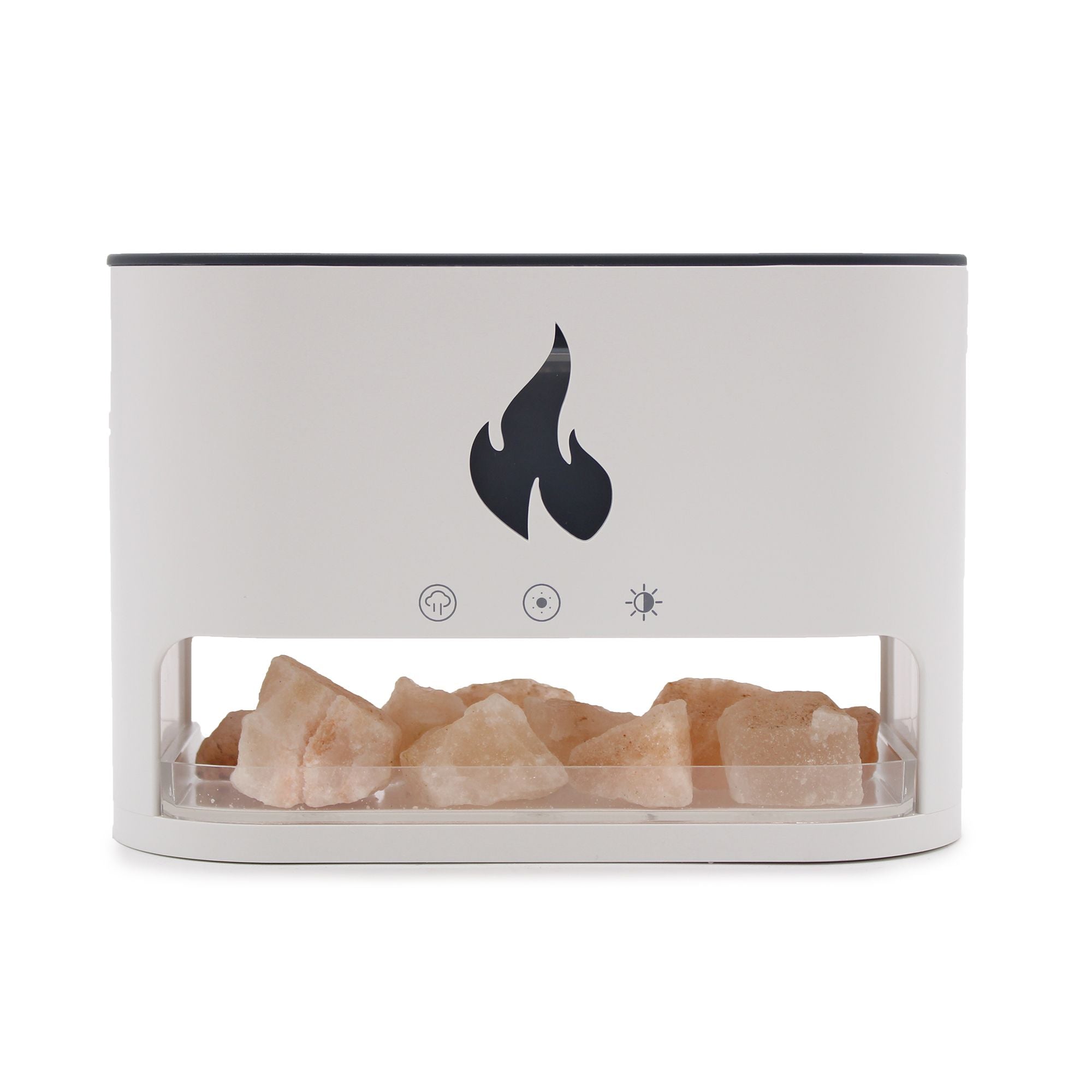 Difusor de Aroma Blaze - Cámara de Sal del Himalaya - USB-C - Efecto Llama (Sal incluida)