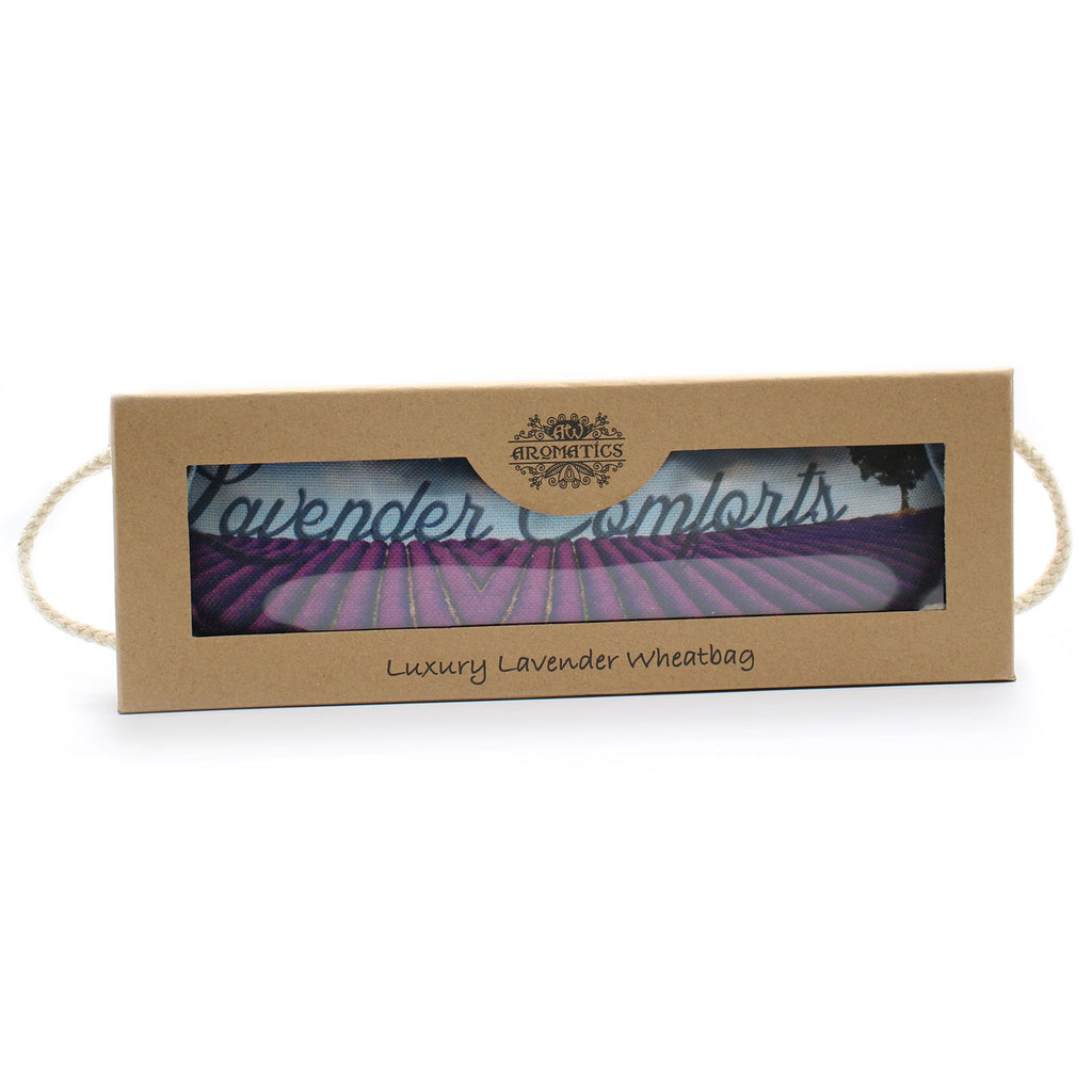 Bolsa de trigo en caja de regalo - lavanda