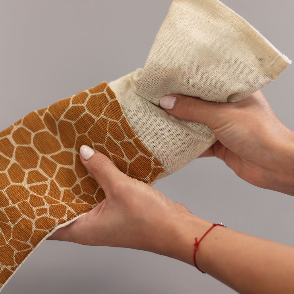Almohada para los ojos de algodón natural lavanda y juco en caja de regalo - Pereza Perezosa