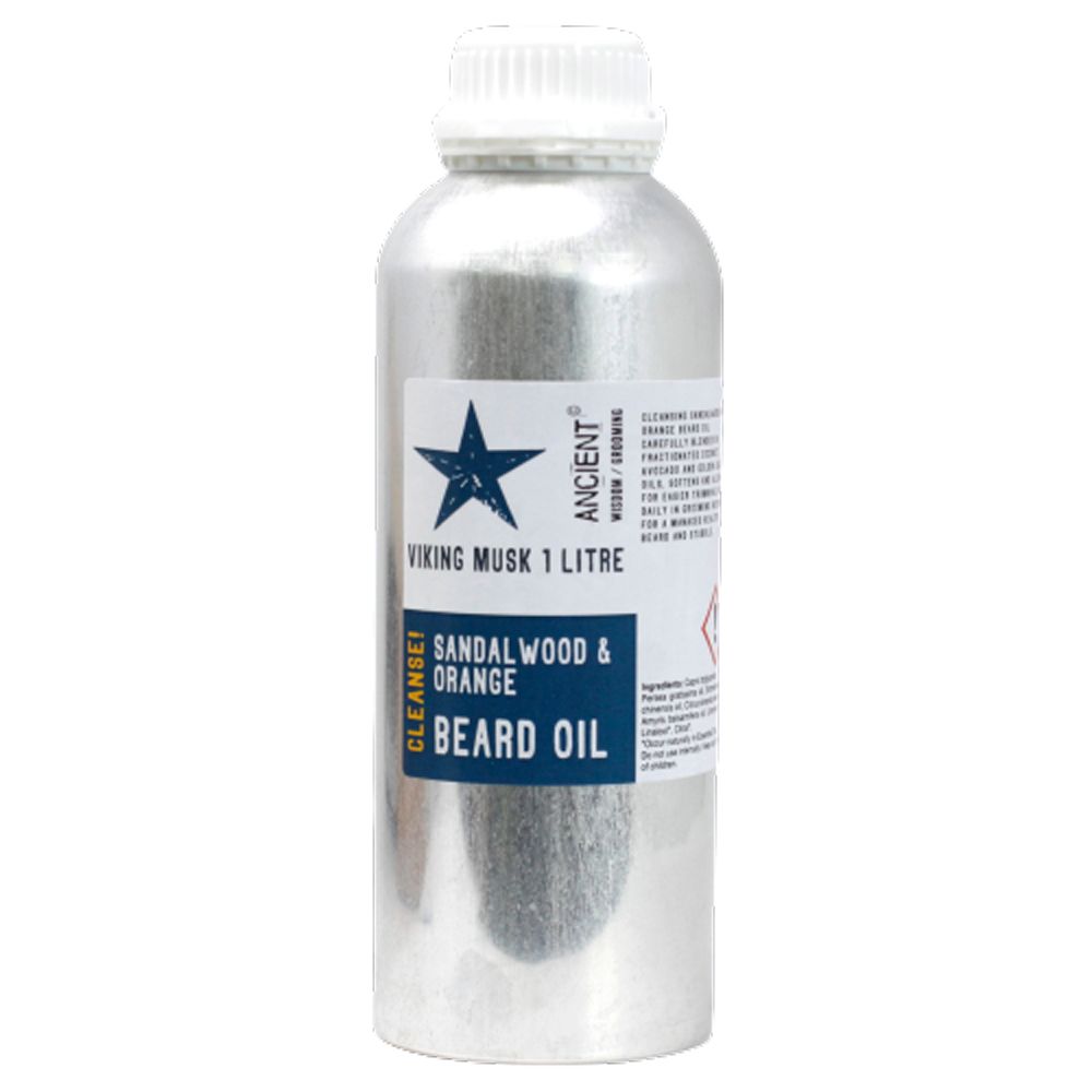 Aceite de Barba de 1 Litro - Almizcle Vikingo - ¡Limpia!