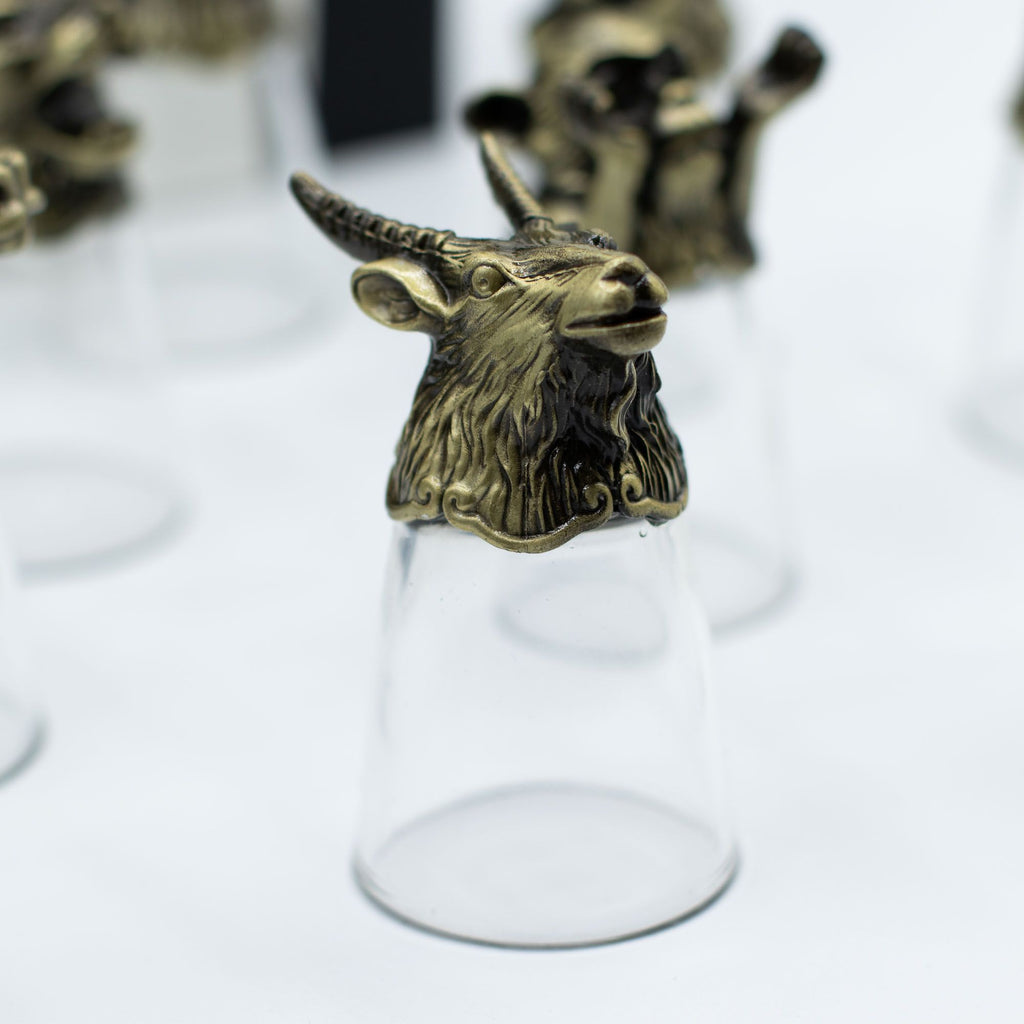 Vasos de chupito Bottom Up (25ml) - Bosque y Criaturas Místicas - Bronce Antiguo
