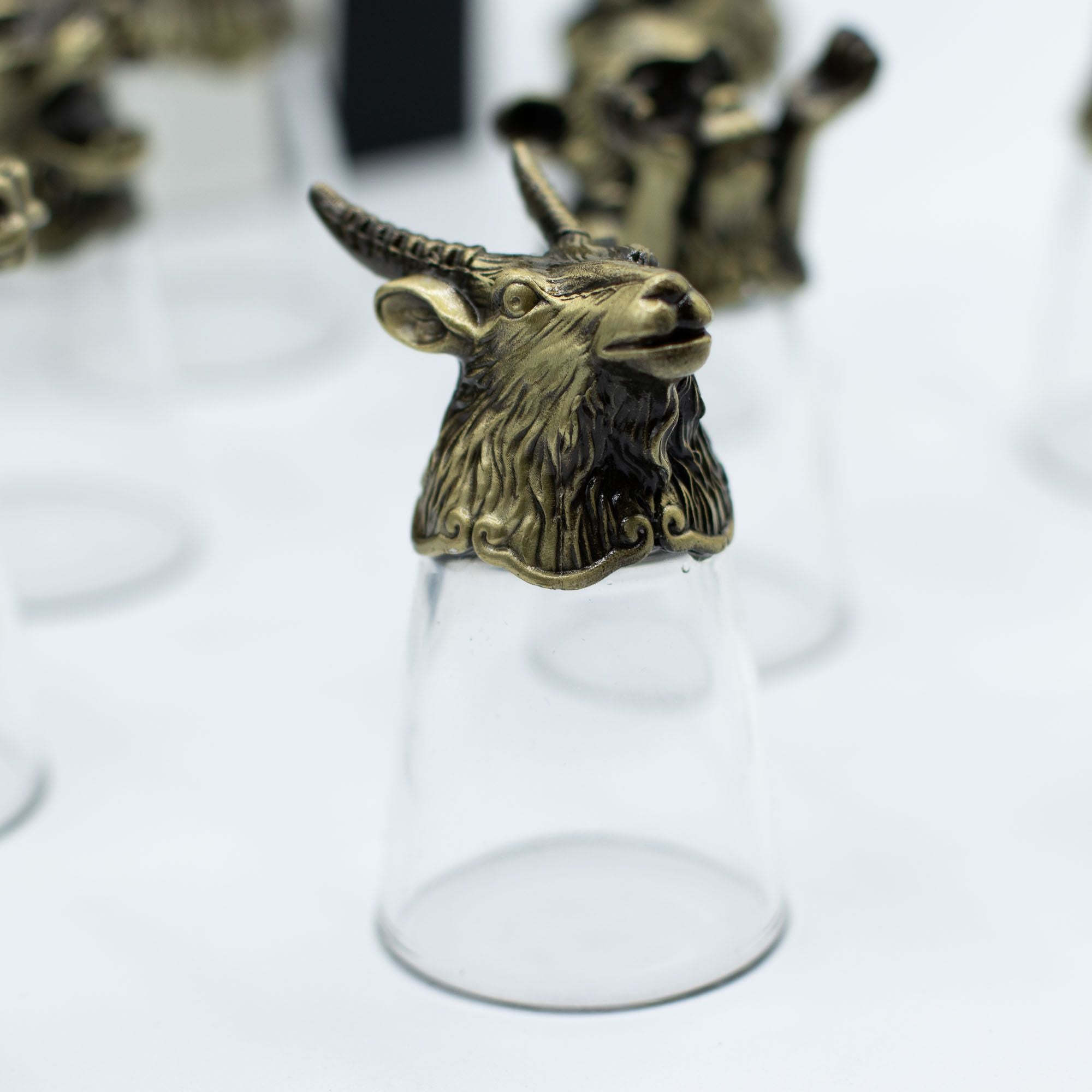 Vasos de chupito Bottom Up (25ml) - Bosque y Criaturas Místicas - Bronce Antiguo