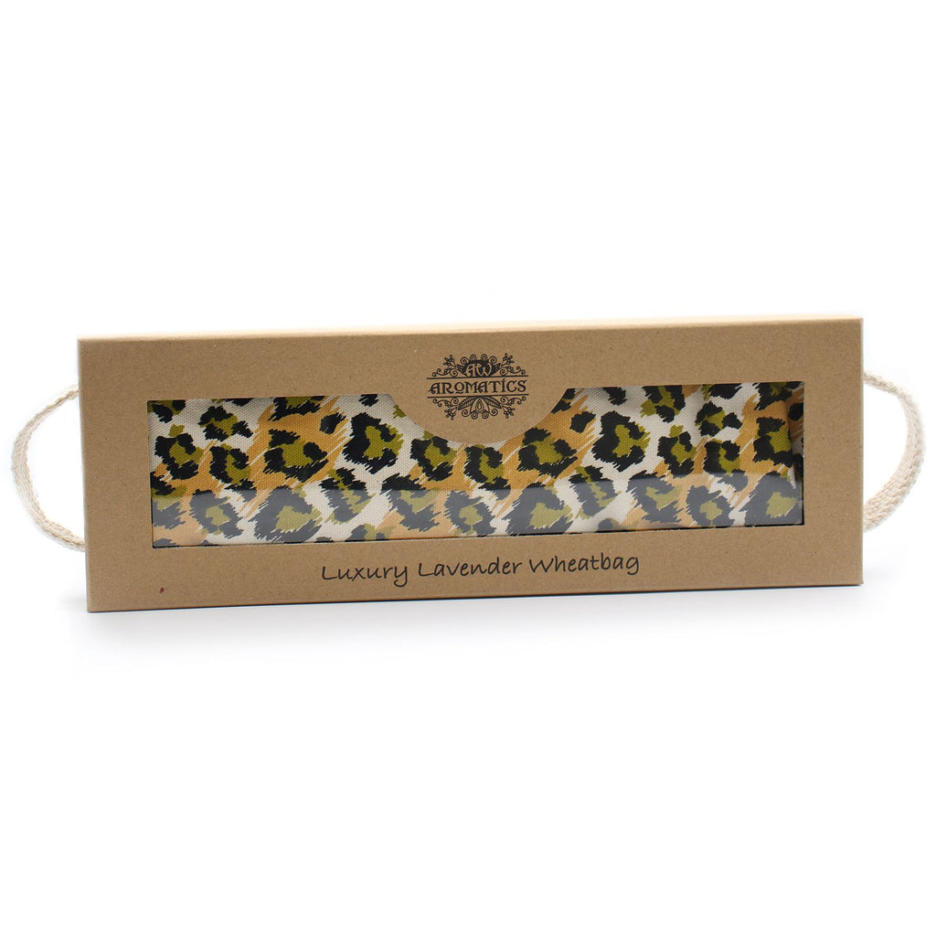 Bolsa de Trigo de Lavanda en Caja de Regalo - Leopardo Nocturno