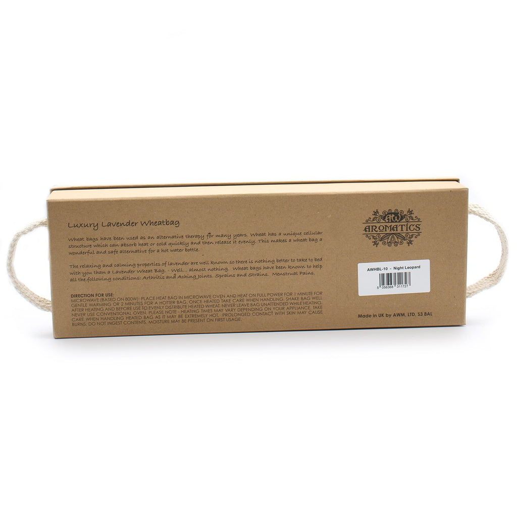 Bolsa de Trigo de Lavanda en Caja de Regalo - Leopardo Nocturno