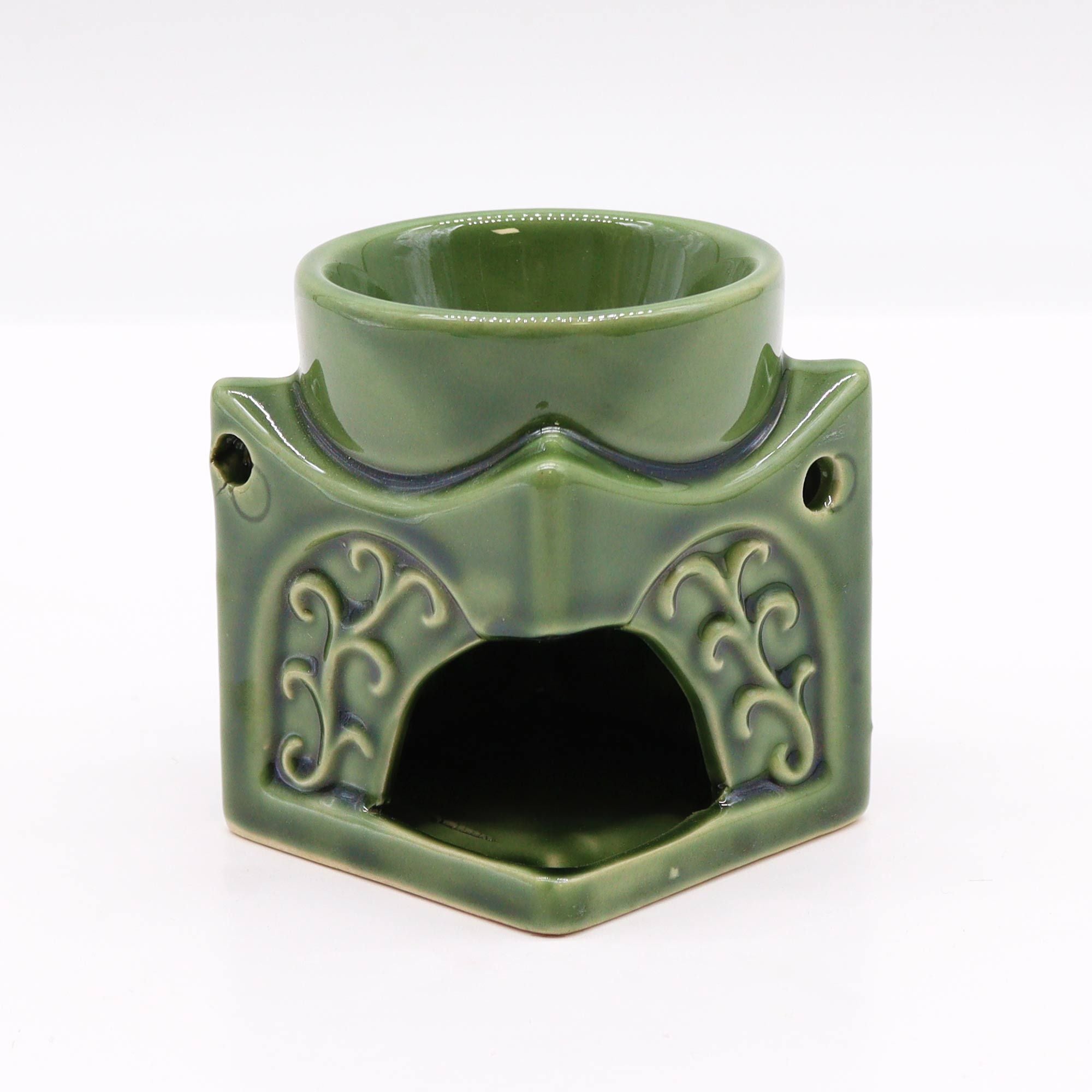 Quemador de Buda Cuadrado - Jade oscuro