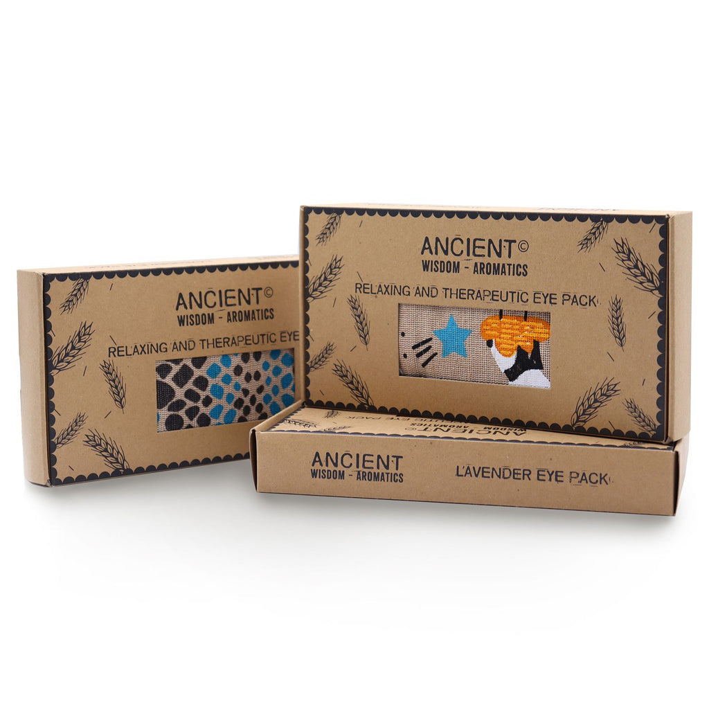 Almohada para los ojos de algodón natural lavanda y juco en caja de regalo - Leonardo Nocturno