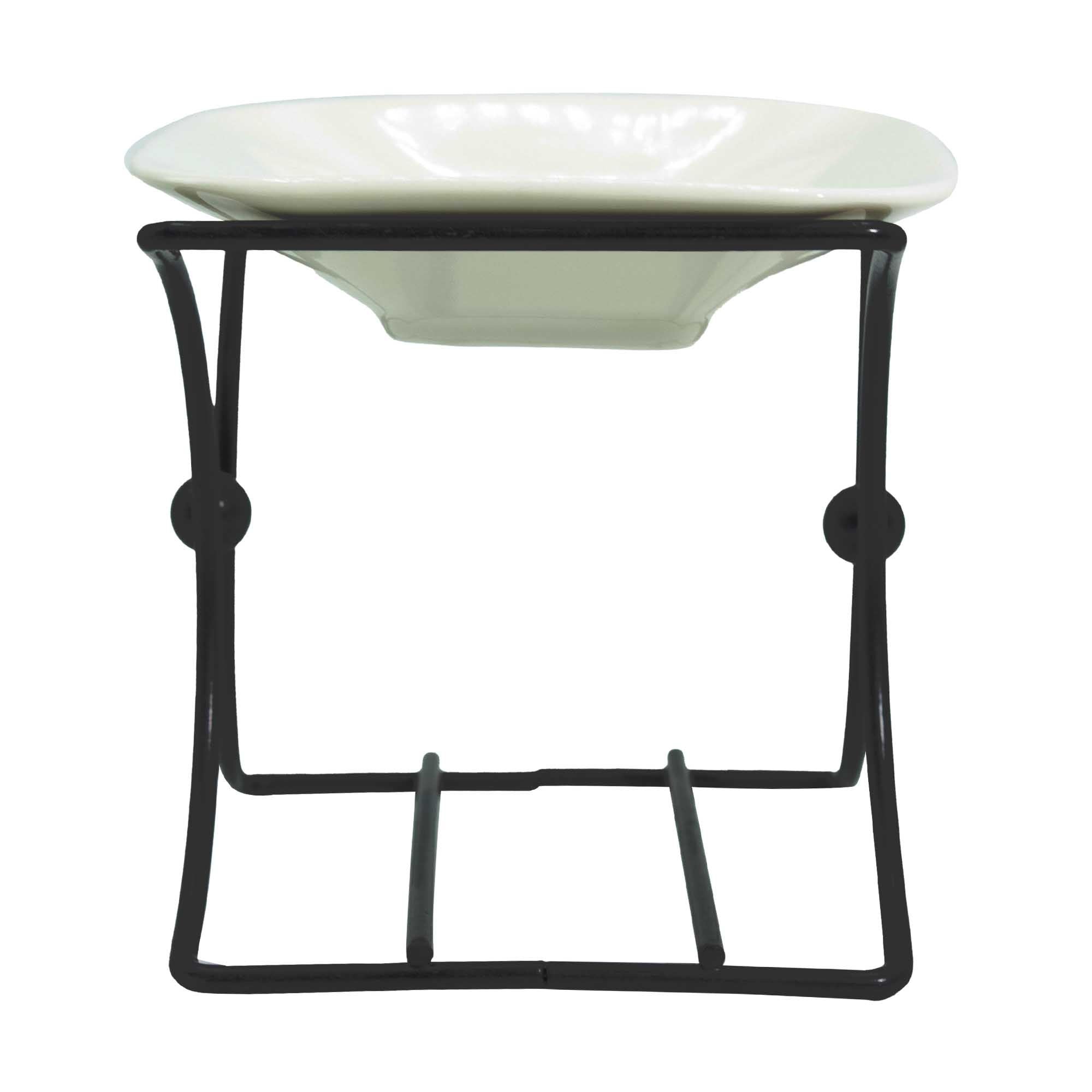 Soporte cuadrado de cerámica y metal