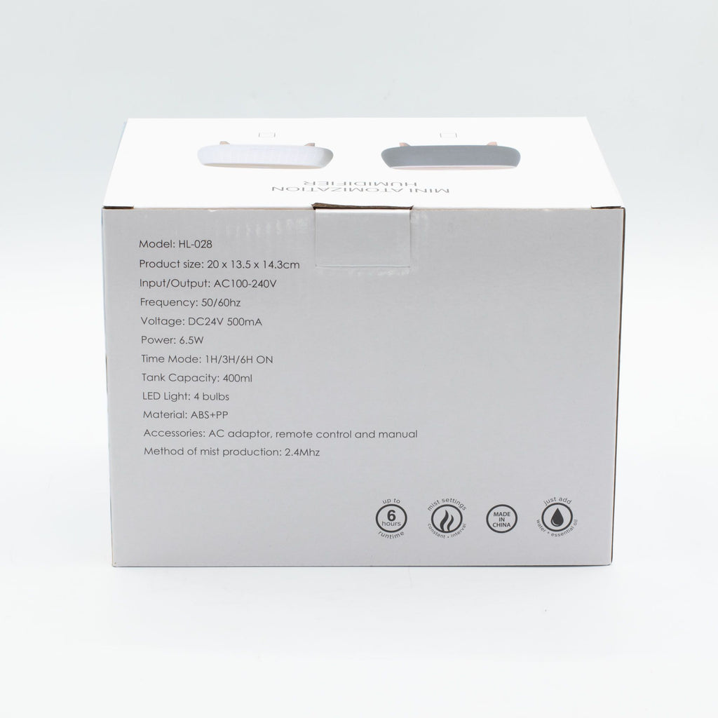 Aromaterapia Futurista con estrías - USB - Cambio de color - Control remoto