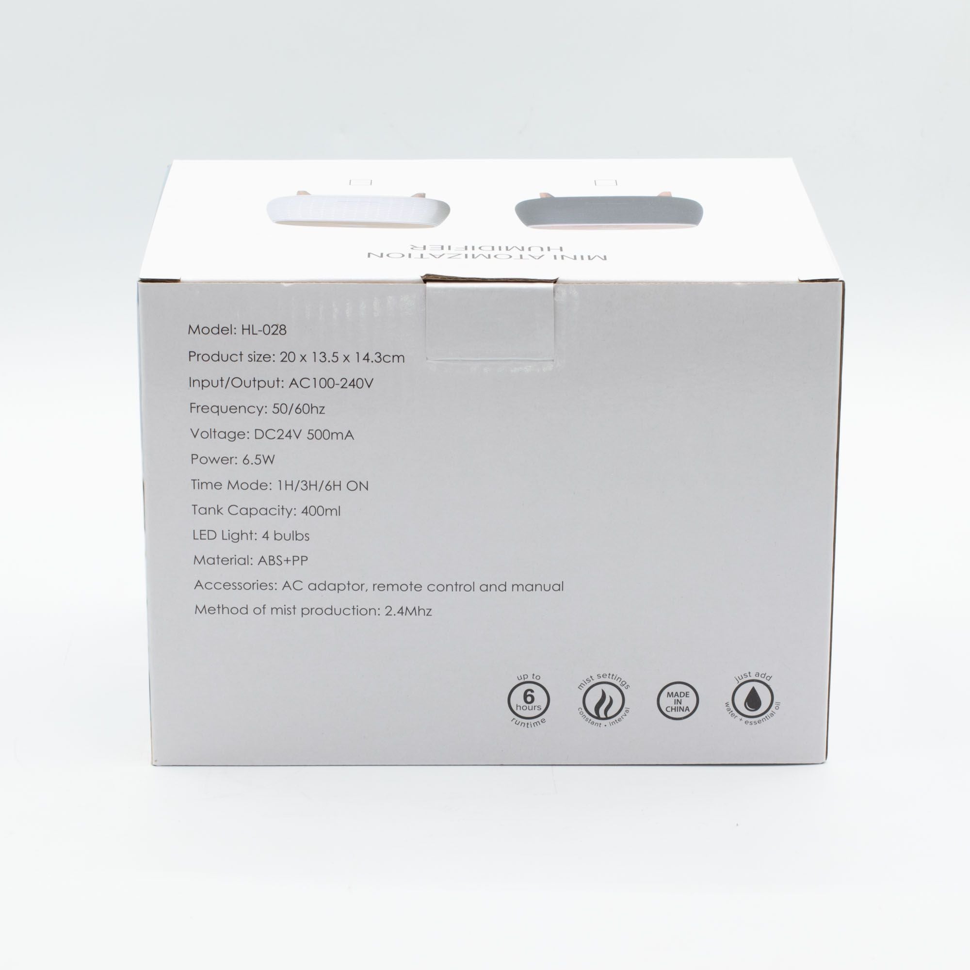 Aromaterapia Futurista con estrías - USB - Cambio de color - Control remoto
