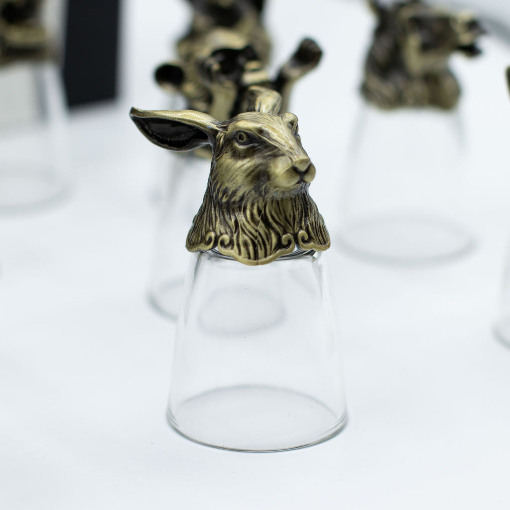 Vasos de chupito Bottom Up (25ml) - Bosque y Criaturas Místicas - Bronce Antiguo