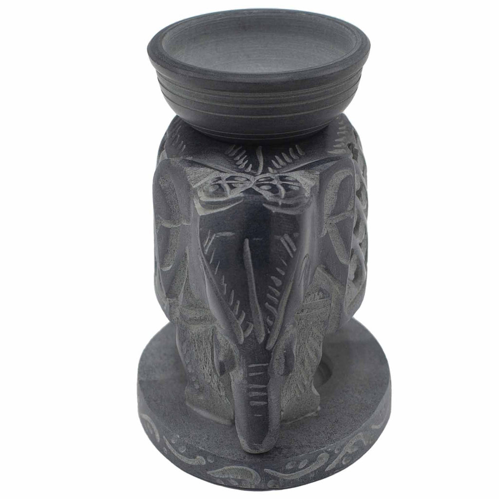 Quemador de aceite de esteatita 10,5 cm - Elefante de pie