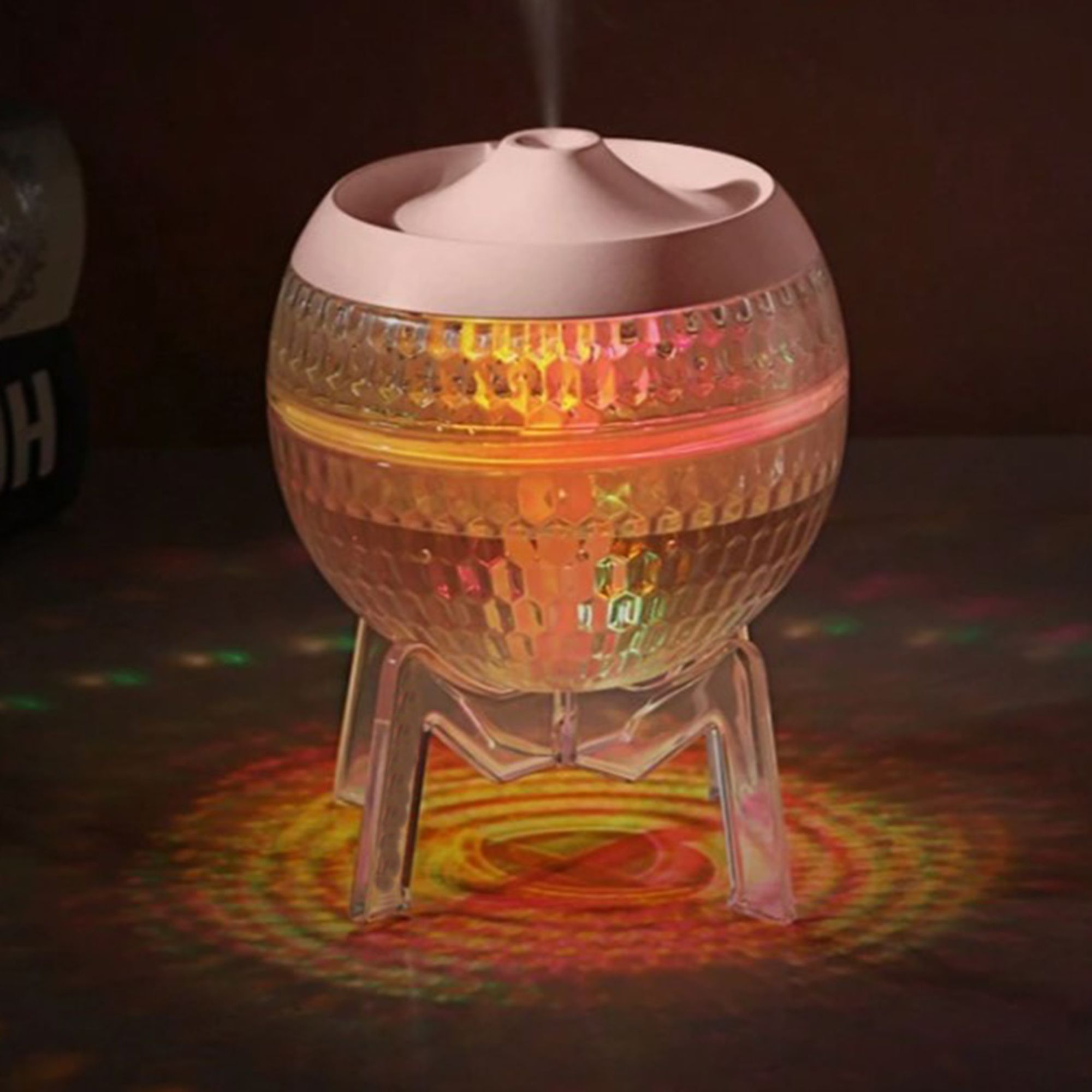 Difusor transparente Mondo Planet - USB - Cambio de color (luz abajo)