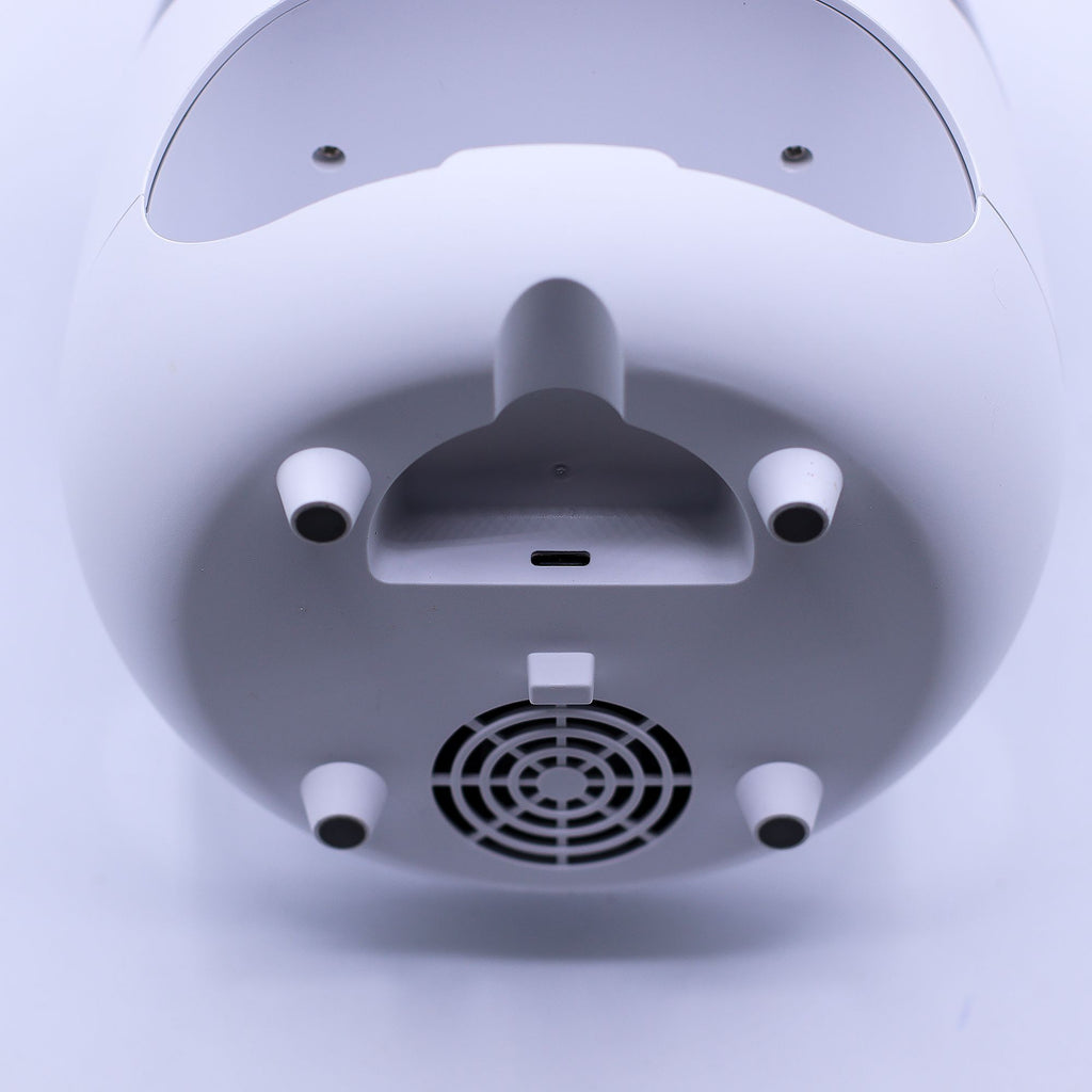 Difusor de aroma con efecto de llama de piedra de sal - USB blanco - Cambio de color y temporizador