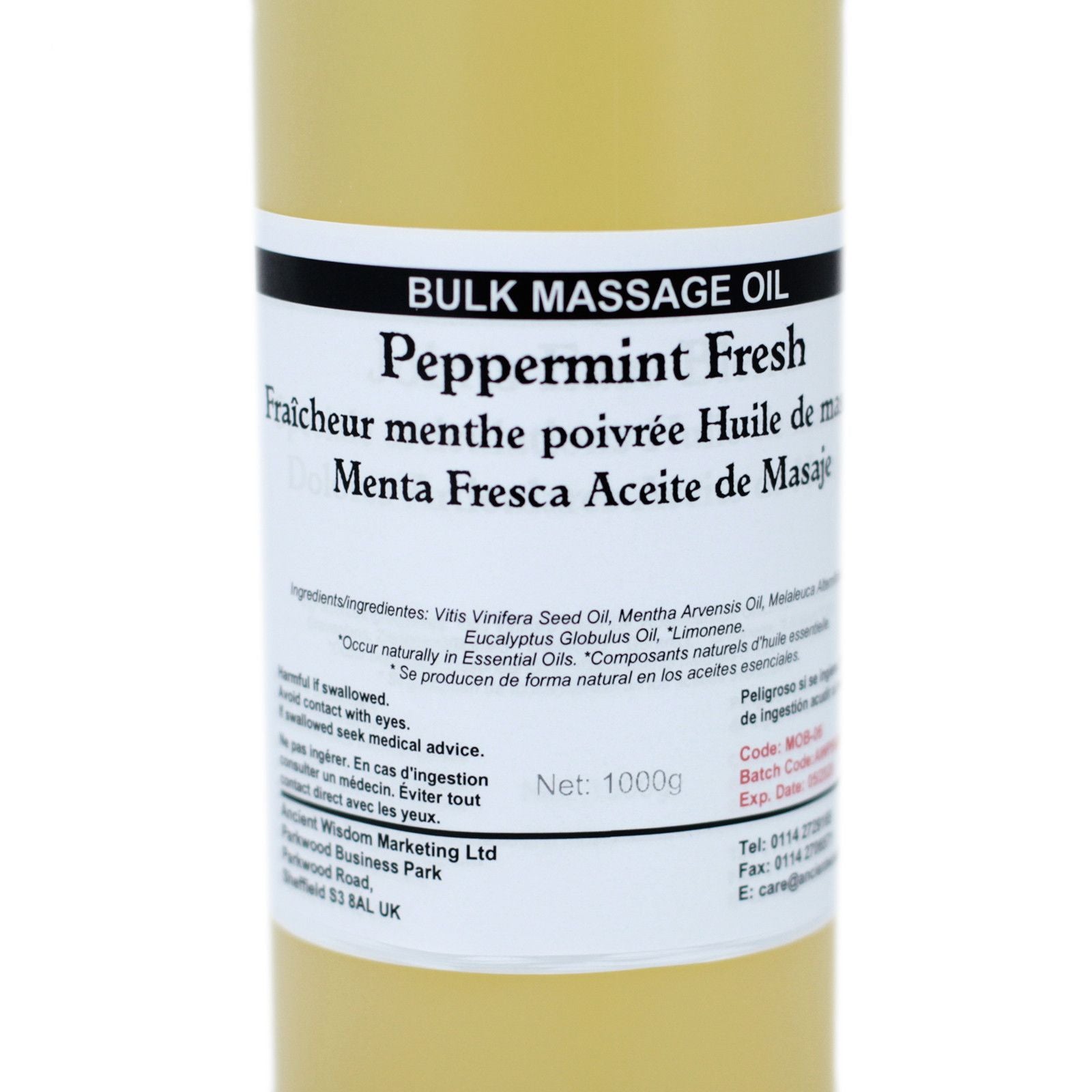 Aceite de Masaje 1kg - Menta Fresca